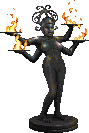 Statuetta con fiamme, animazione originale del vecchio sito